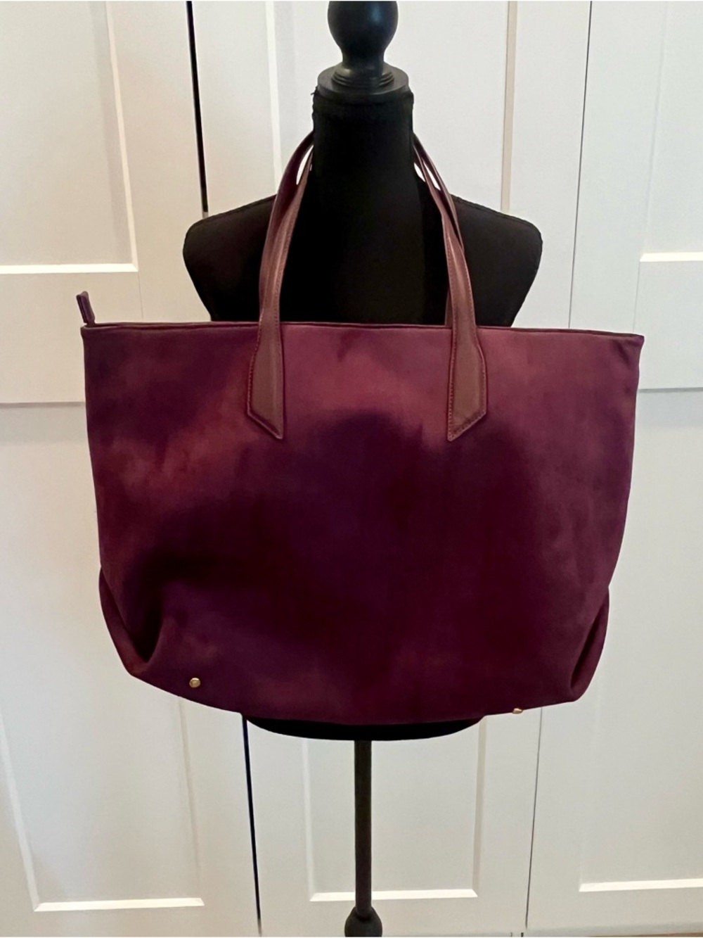 Plum Faux Suede Tote Bag From Rachel Roy - Picture 2 of 10